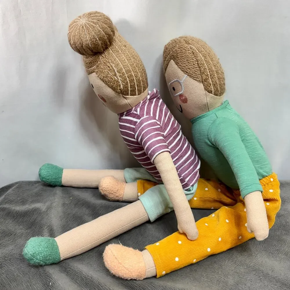 Decorative Kids' Pillow Pals Green Set of Boy & Girl Pillowfort